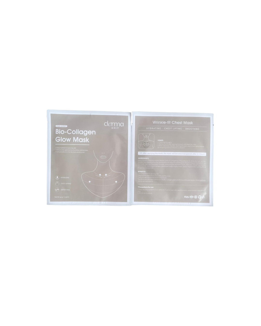 Bio-Collagen Glow Mask (Chest) - 4 x masks in box